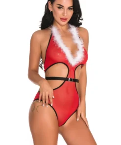 3WISHES Teddy Lingerie Santa Crossing Teddy