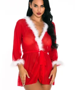 3WISHES Robes Sexy Santa Robe