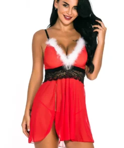 3WISHES Sleigh It Babydoll Lingerie