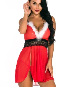 3WISHES Sleigh It Babydoll Lingerie