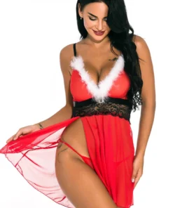 3WISHES Sleigh It Babydoll Lingerie