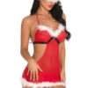 3WISHES Mistletoe Mistress Chemise Lingerie