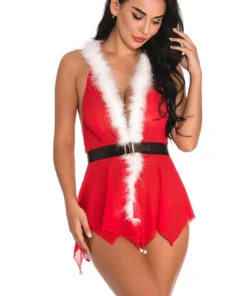 3WISHES Hooded Santa Lingerie Babydoll Babydoll Lingerie 9 3WISHES Hooded Santa Lingerie Babydoll Babydoll Lingerie