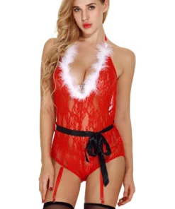 3WISHES Lingerie Holiday Hottie Teddy 8 3WISHES Lingerie Holiday Hottie Teddy