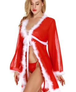 3WISHES Christmas Eve Robe Lingerie