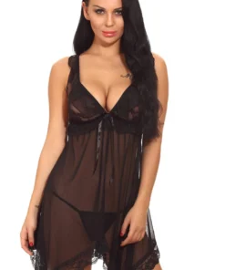 3WISHES Lingerie Ruffled Mesh Babydoll 12 3WISHES Lingerie Ruffled Mesh Babydoll