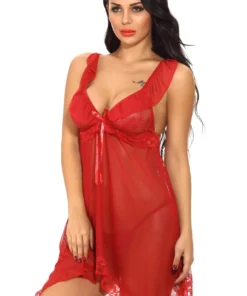 3WISHES Lingerie Ruffled Mesh Babydoll 17 3WISHES Lingerie Ruffled Mesh Babydoll