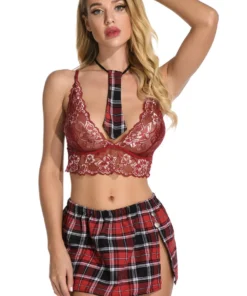 3WISHES Lingerie Costumes After School Sweetie Set