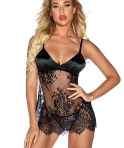 3WISHES Lustful Lace Babydoll Lingerie