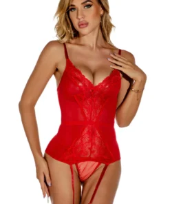 3WISHES Ruby Red Garter Bustier