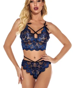 3WISHES Contrast Daisy Lace Bra Set 16 3WISHES Contrast Daisy Lace Bra Set