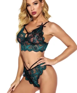 3WISHES Contrast Daisy Lace Bra Set 18 3WISHES Contrast Daisy Lace Bra Set