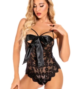 3WISHES Bow Front Bodysuit Lingerie 17 3WISHES Bow Front Bodysuit Lingerie