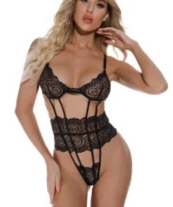 3WISHES Teddy Lingerie Cage Me In Teddy