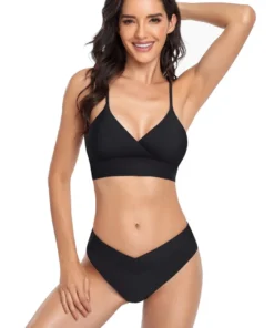 3WISHES Not So Basic Black Bikini Sexy Swimwear