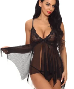 3WISHES Mesh Handkerchief Babydoll
