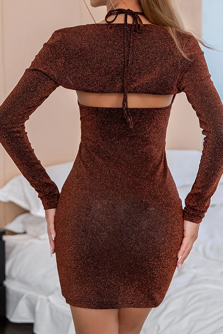 3WISHES Clothing Red Ribbed Dress And Shrug 4 3WISHES Clothing Red Ribbed Dress And Shrug