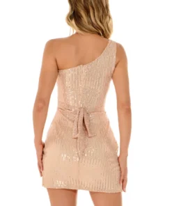 3Wishes One Shoulder Sequin Mini Dress 21 3Wishes One Shoulder Sequin Mini Dress