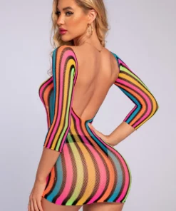 3WISHES Lingerie Multicolor Net Chemise 9 3WISHES Lingerie Multicolor Net Chemise