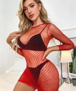 3WISHES Chemise Lingerie Simply Seamless Fishnet Chemise